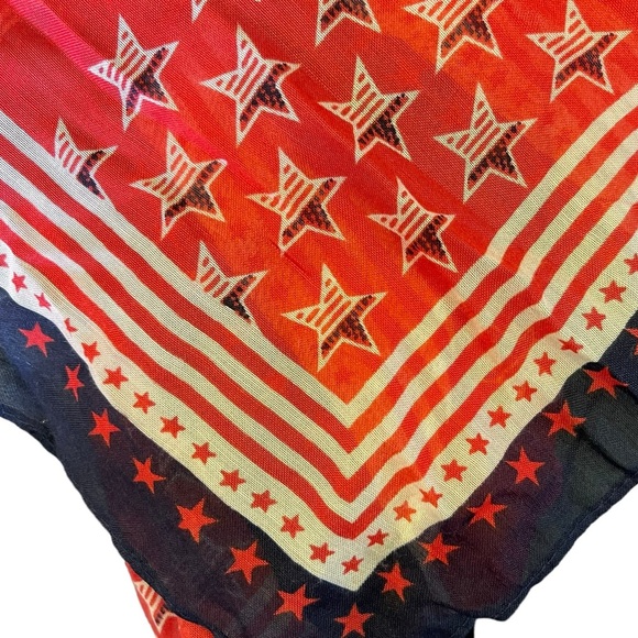 Collection Eighteen American flag 4th of July cardigan flowey scarf wrap 1 size - Picture 5 of 6